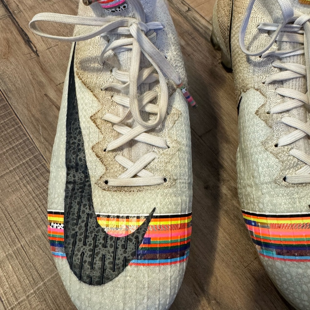 Nike Mercurial Superfly 6 Elite Fly Knit Colorful Stripe Lace Up Soccer Cleats 8 - Picture 2 of 9